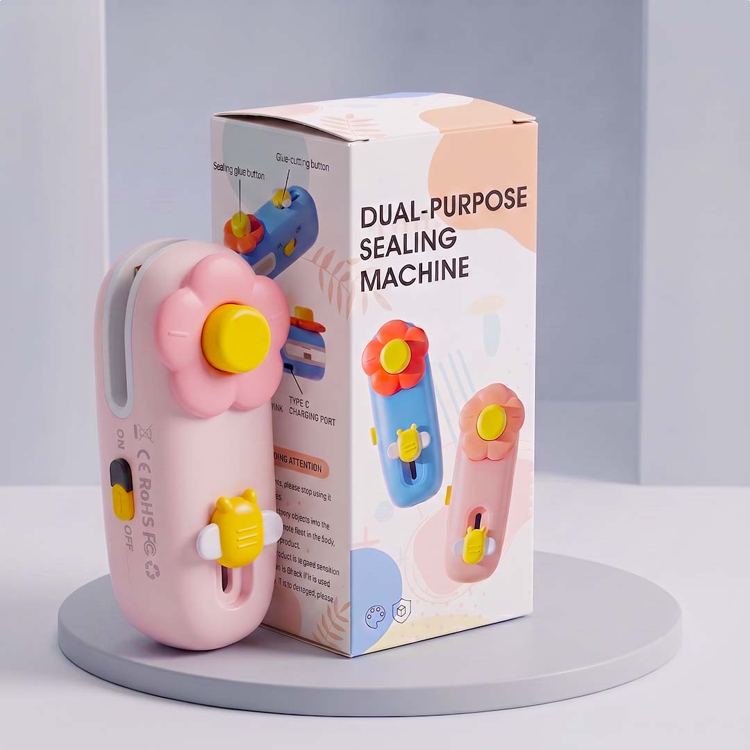 Sealing machine with box Pink